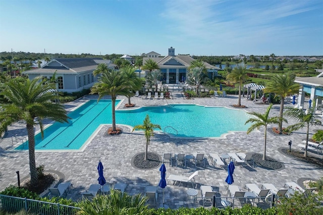 view of pool with a patio area