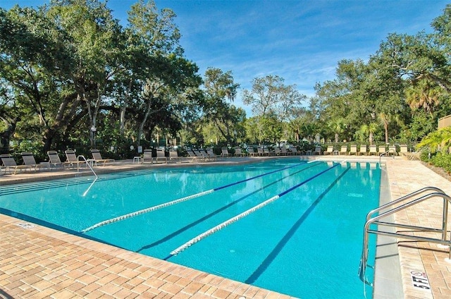 view of pool with a patio area