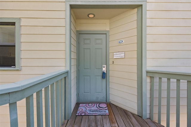 view of doorway to property