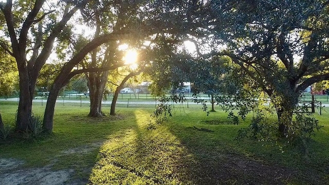 surrounding community with a yard