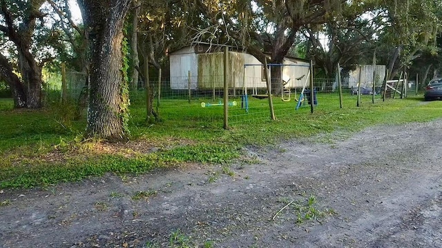 exterior space with a yard