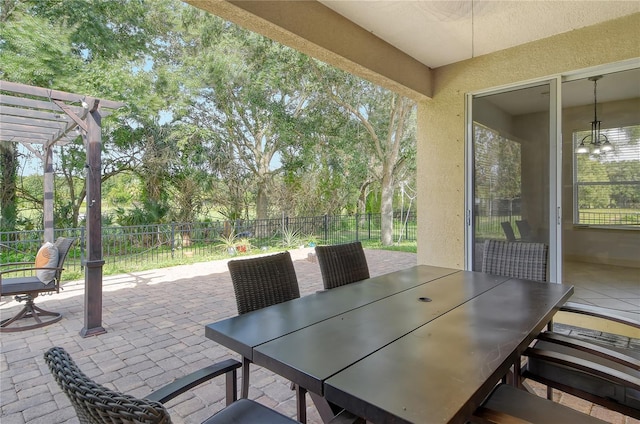 view of patio / terrace with a pergola