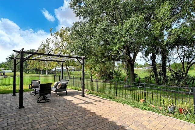 view of patio / terrace with a pergola