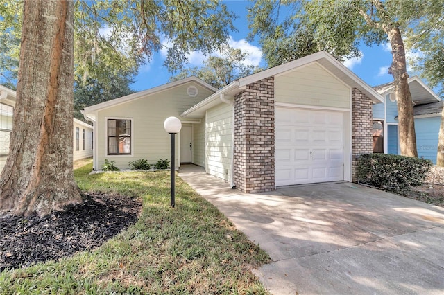 ranch-style home with a garage