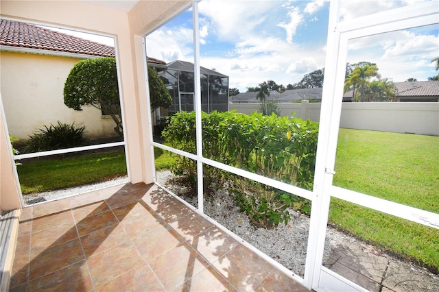 view of sunroom