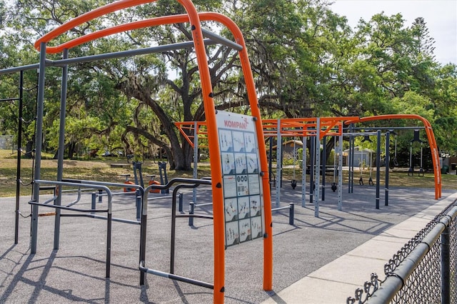 view of community jungle gym