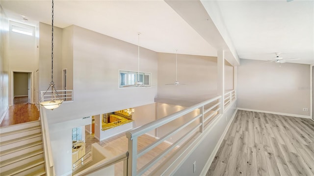 hall featuring hardwood / wood-style flooring