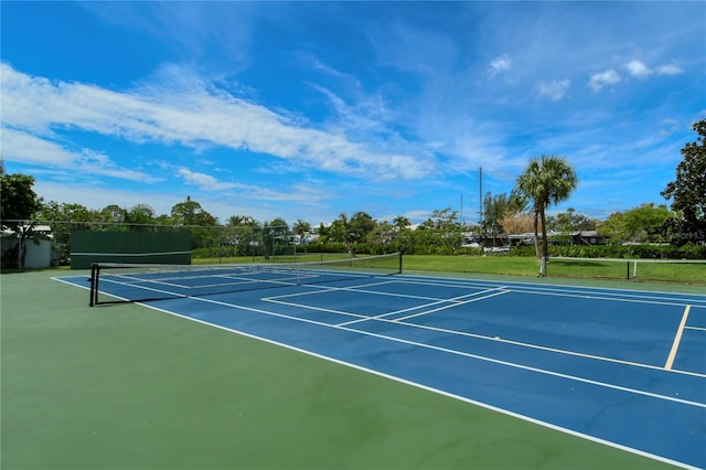 view of tennis court