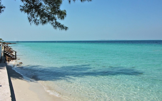 water view with a view of the beach