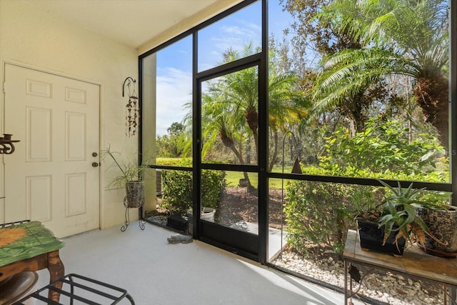 view of sunroom