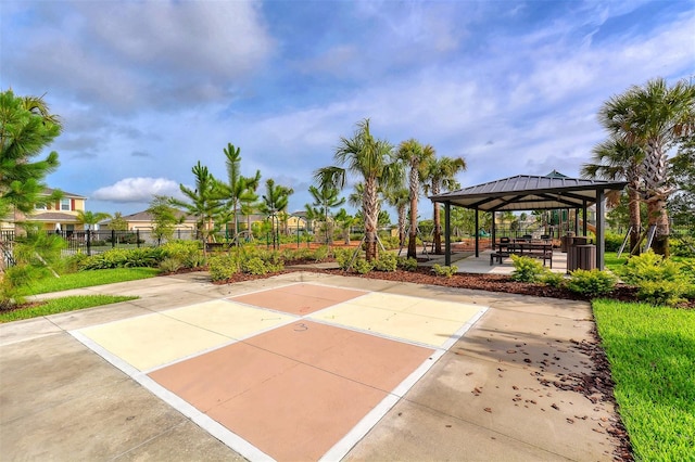 view of community featuring a gazebo