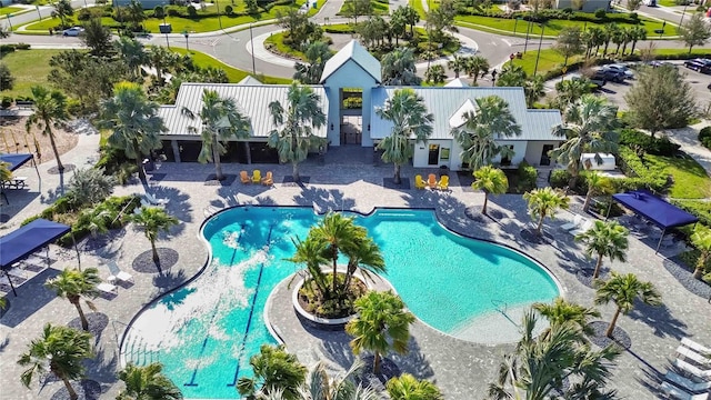 view of pool with a patio area