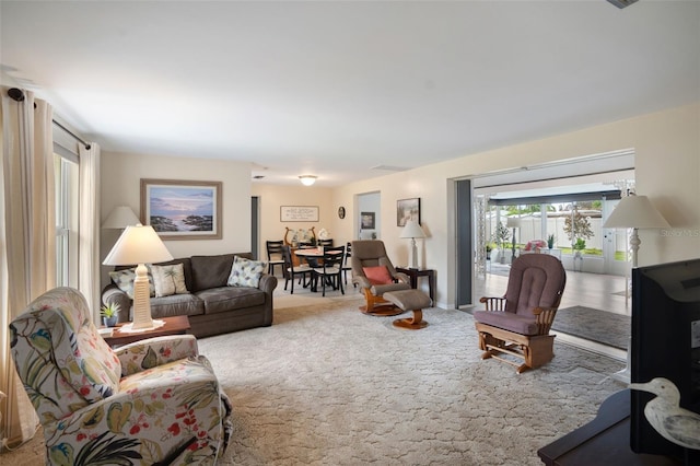 view of carpeted living room