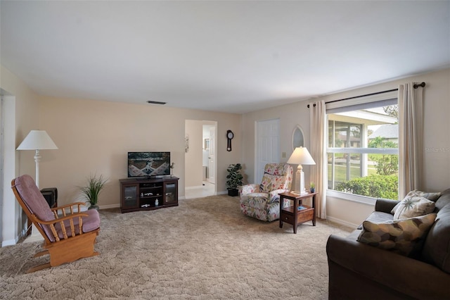 view of carpeted living room