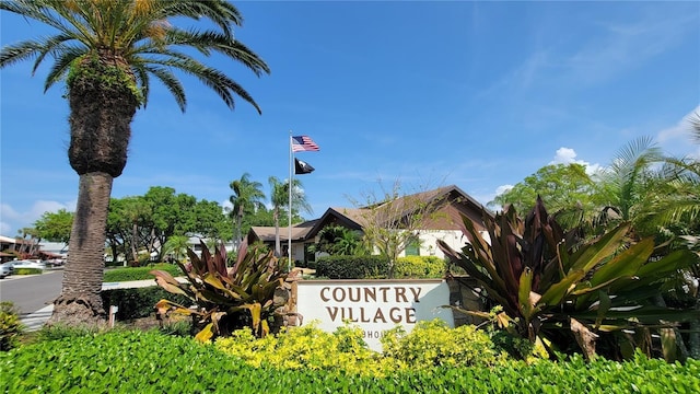 view of community sign