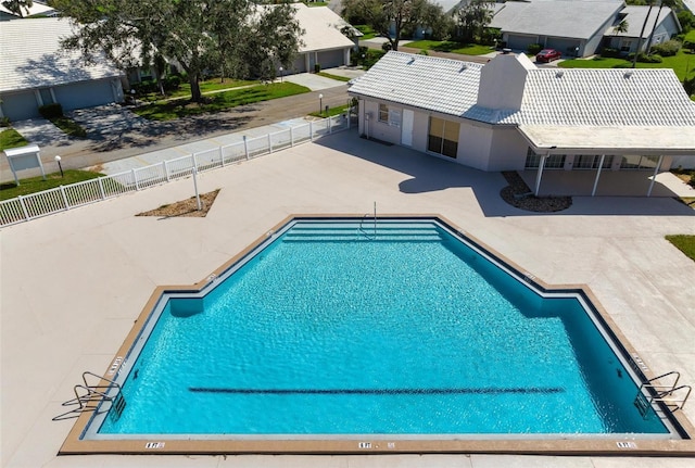 view of pool with a patio area