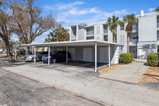 view of parking featuring a carport