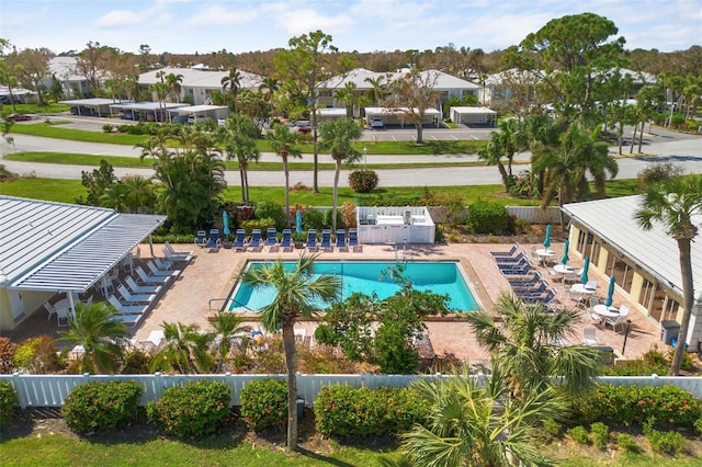 view of pool featuring a patio area