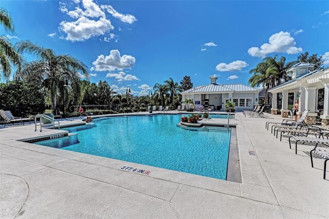 view of pool with a patio