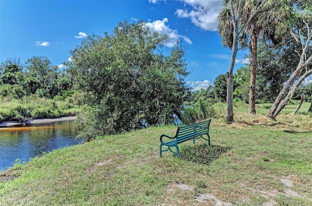 exterior space featuring a water view