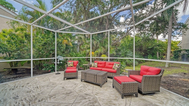 view of sunroom