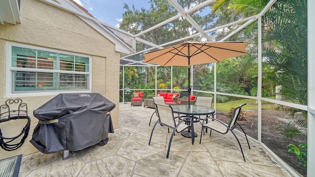 view of sunroom