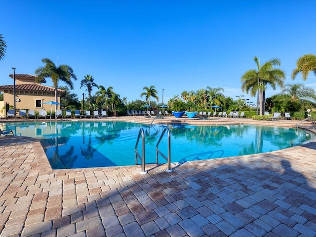 view of pool with a patio area