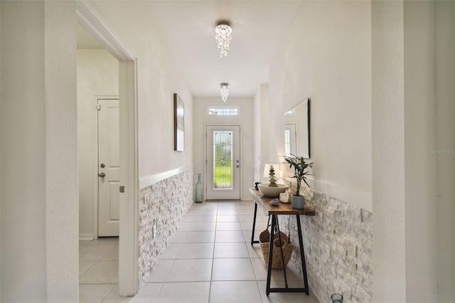 view of tiled foyer entrance