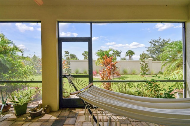 view of sunroom / solarium