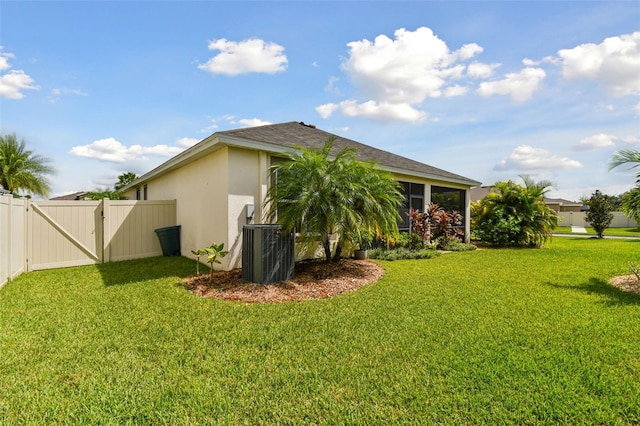 exterior space with a lawn