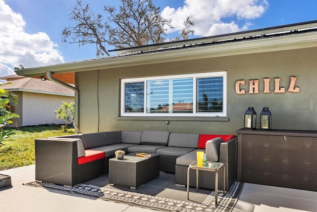 view of patio featuring outdoor lounge area