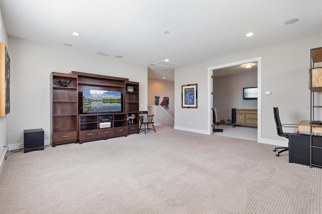 view of carpeted living room