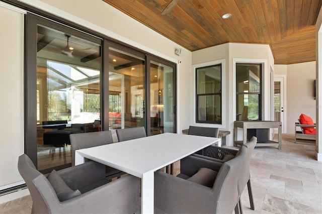 view of patio with outdoor dining area