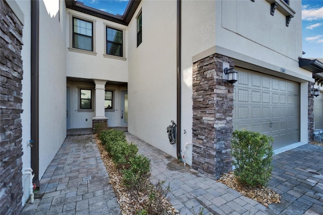 view of home's exterior featuring a garage