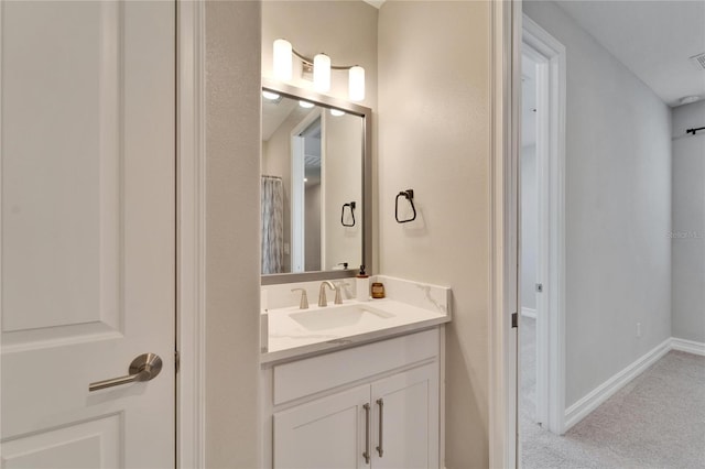 bathroom featuring vanity