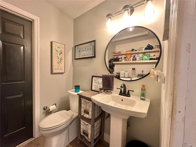 half bathroom with toilet