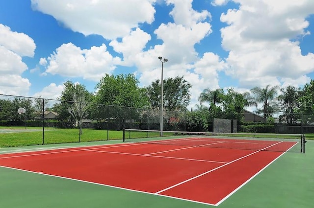 view of tennis court