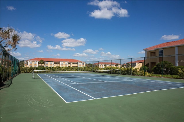 view of tennis court