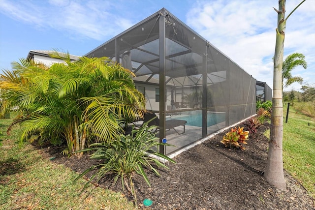 exterior space with a lanai