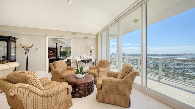 view of sunroom