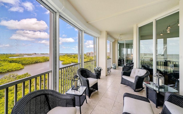 view of sunroom