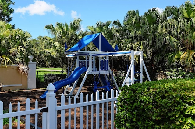 view of playground with fence private yard