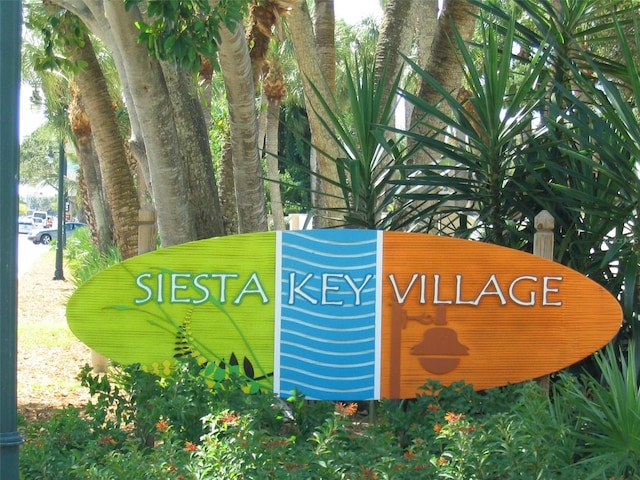 view of community sign