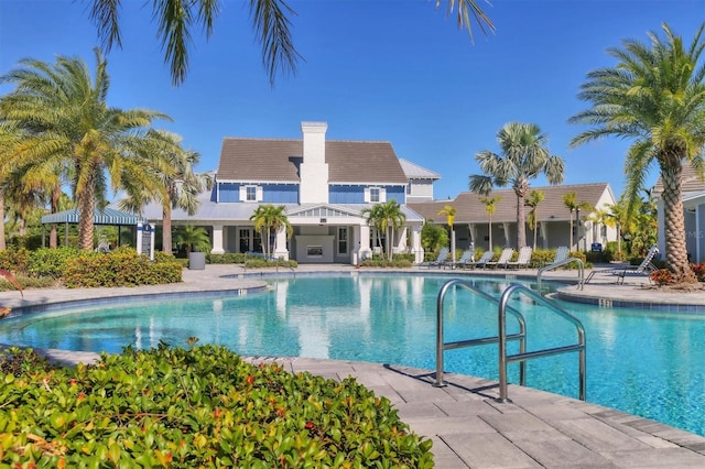 view of pool with a patio area