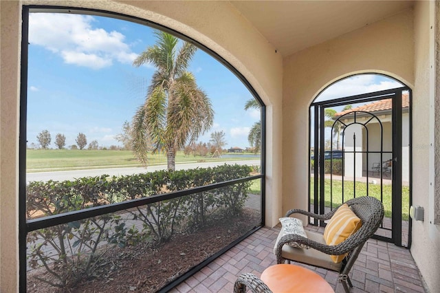 view of sunroom