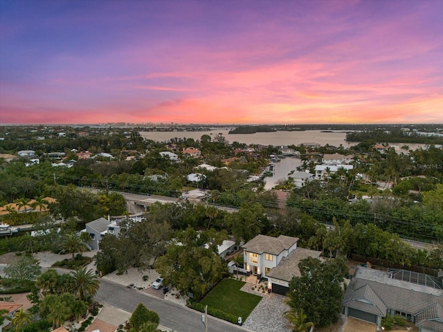 577 Venice Ln, Sarasota, FL 34242 - aerial view at dusk of a water view