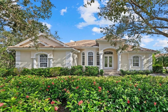 view of front of property featuring french doors