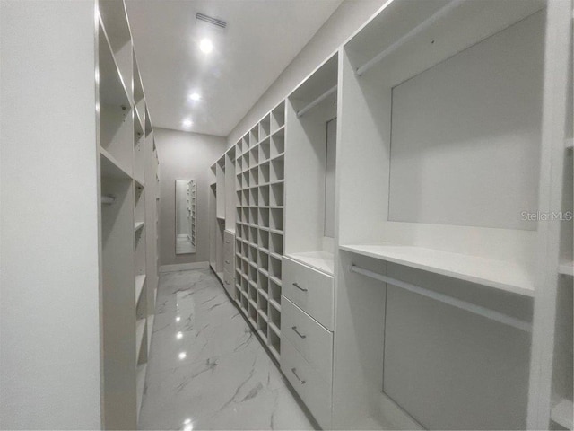 view of walk in closet