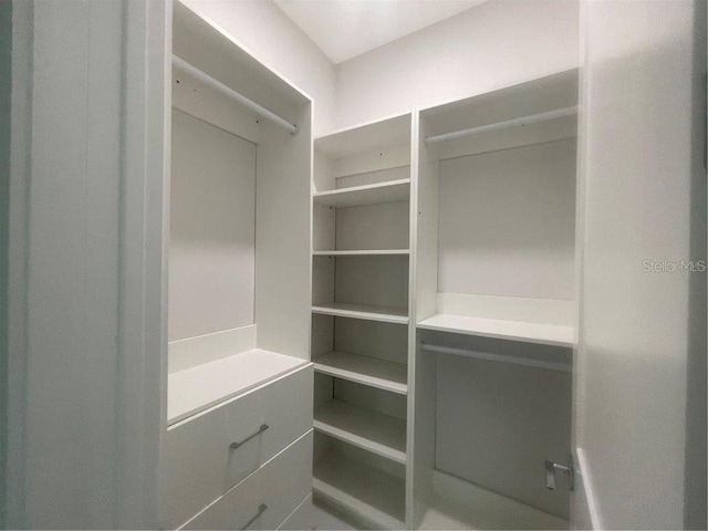 view of walk in closet