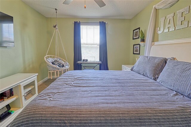 bedroom with a ceiling fan